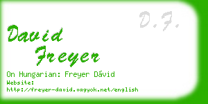 david freyer business card